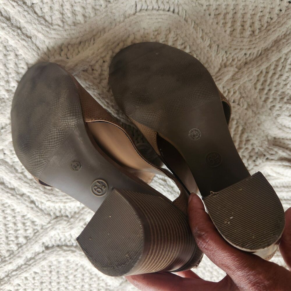 a.n.a. Beige Open Toe Theo Booties Size 6.5 - Picture 7 of 7